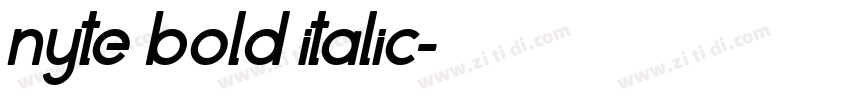 nyte bold italic字体转换